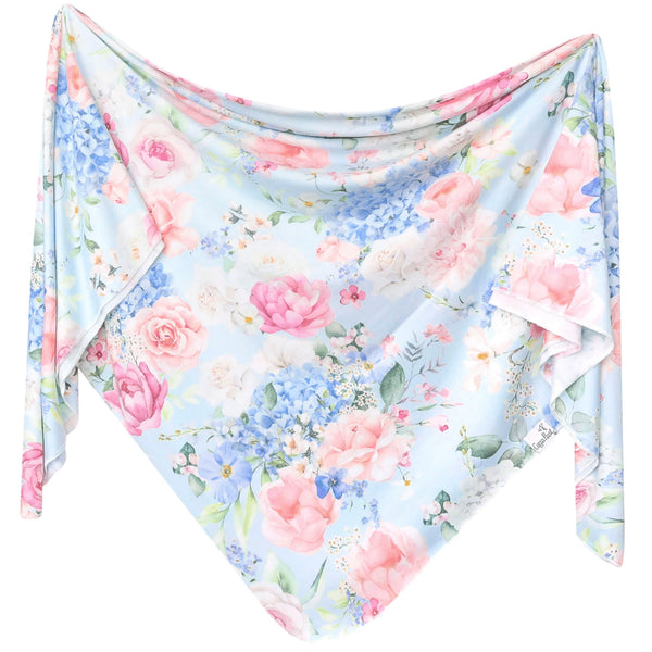 KNIT SWADDLE BLANKET - GENEVIEVE