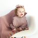 Kate Mauve Ruffle Snap Bib Bamboo Keepsake Baby Accessories