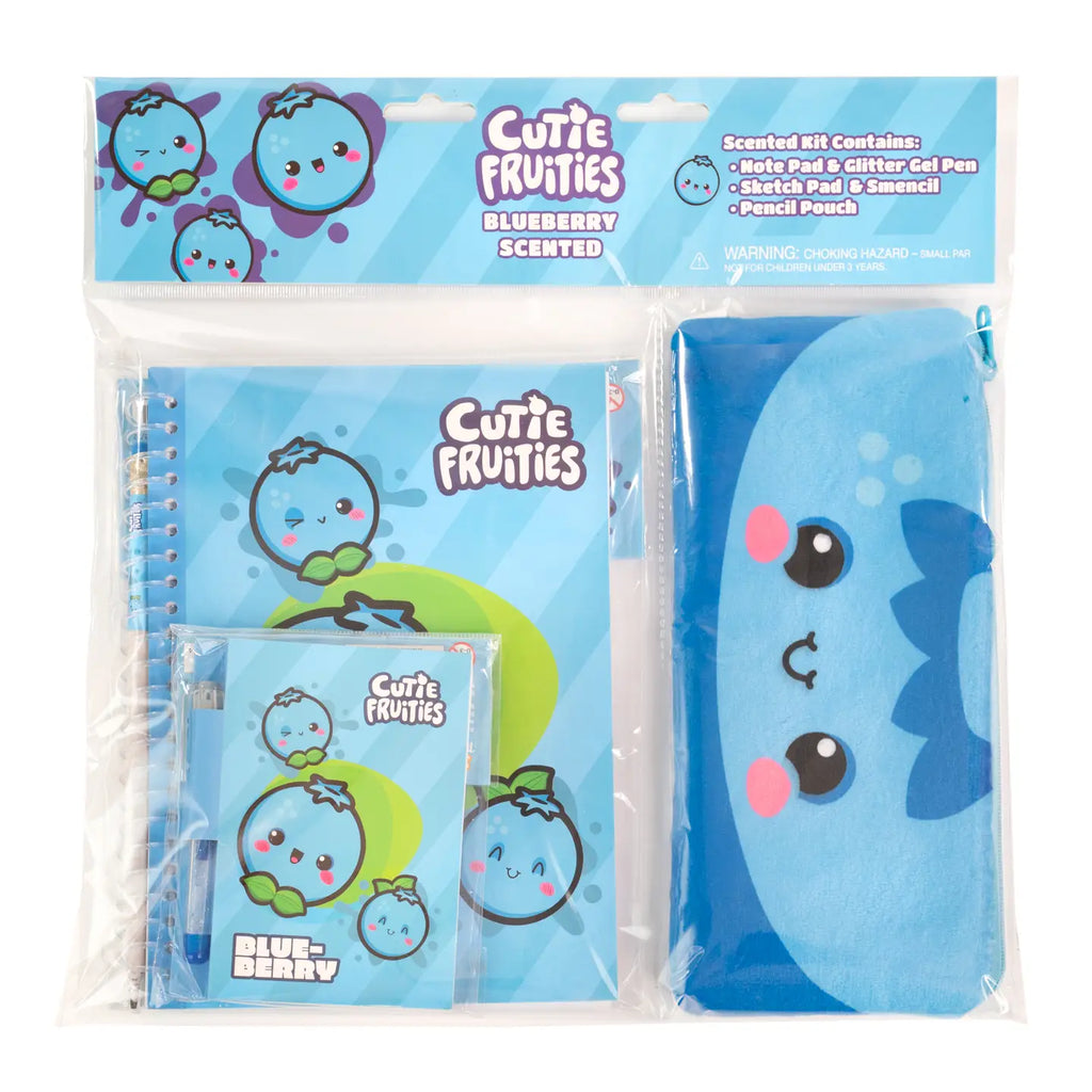 Cutie Fruities Stationery Bundle- Blueberry
