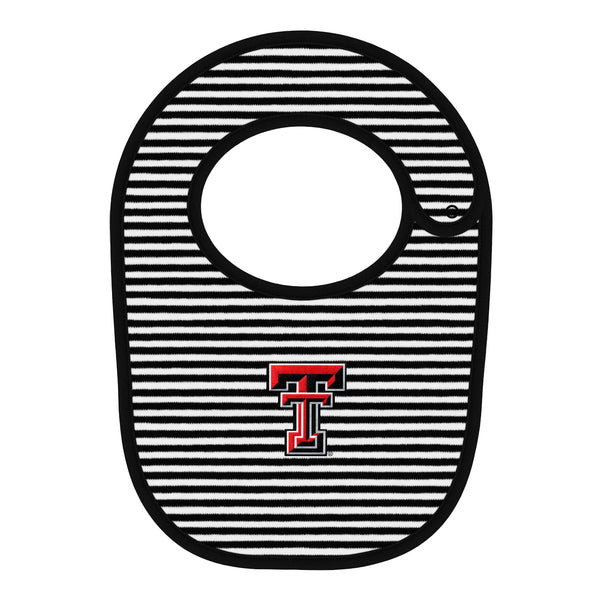 Texas Tech Red Raiders Striped Newborn Bib