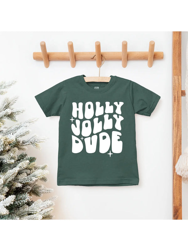 Holly Jolly Dude Toddler and Youth Christmas Shirt