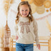 Mocha Floral Bow Patch Sweatshirt