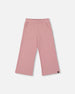 Waffle Flare Leg Pants Dusty Pink