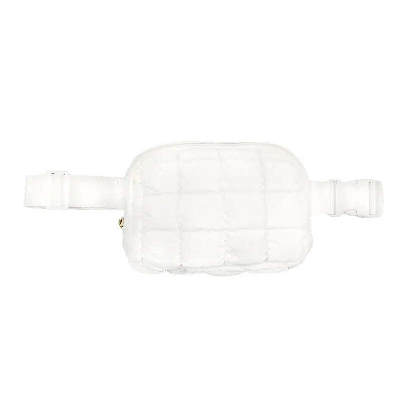 Karma Collection Clean White Puffer Waist Belt Bag