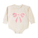 Pearl Bow Patch Long Sleeve Romper - Baby Clothes