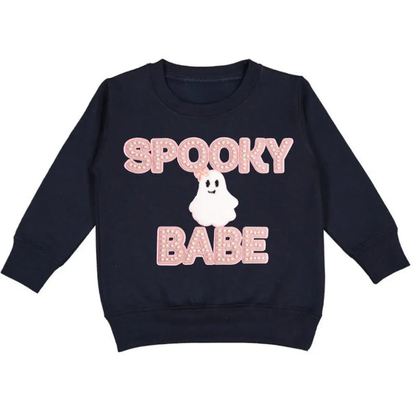Spooky Babe Patch Halloween Sweatshirt