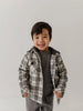 KID'S HOODED SHACKET - GRANITE PLAID