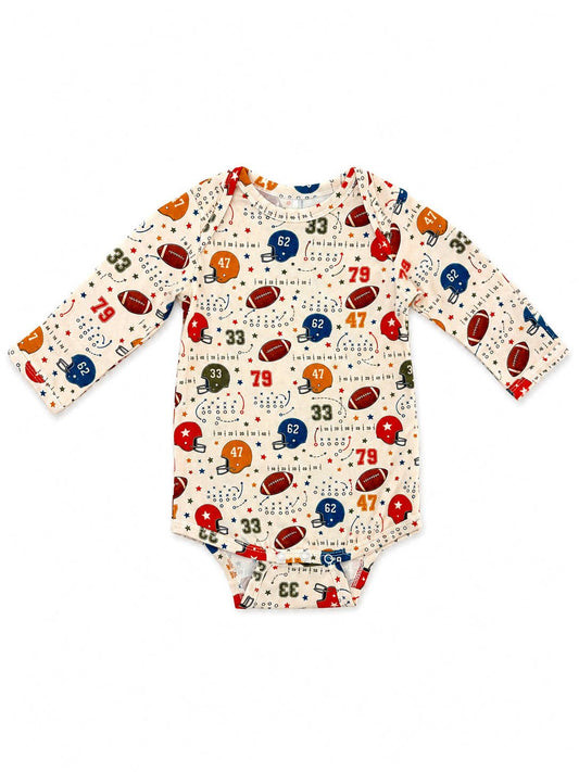 Long Sleeve Bodysuit, Vintage Football Playbook