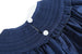 Blue Nativity Smocked Ruffle Bishop Dress