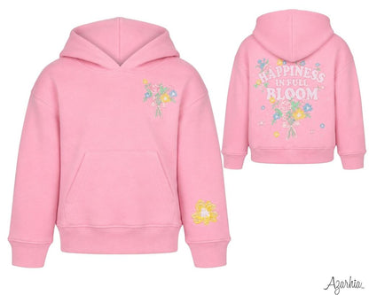 Embroidered Happiness in Bloom Hoodie Sweatshirt