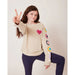 Kids Crochet Tunic Sweater & Jegging Set | Heart & Flowers