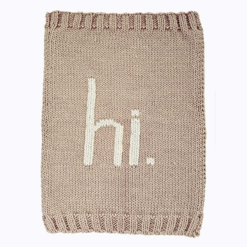 Hi. Hand Knit Blanket