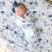 Bailey's Blue Floral Oversized Swaddle Blanket