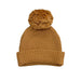 KNIT POM HAT - Camel