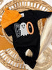 Halloween baby outfit | Boo ghost applique romper