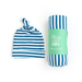 Cooper Blue Ribbed SWADDLE Bamboo Stripe Blanket