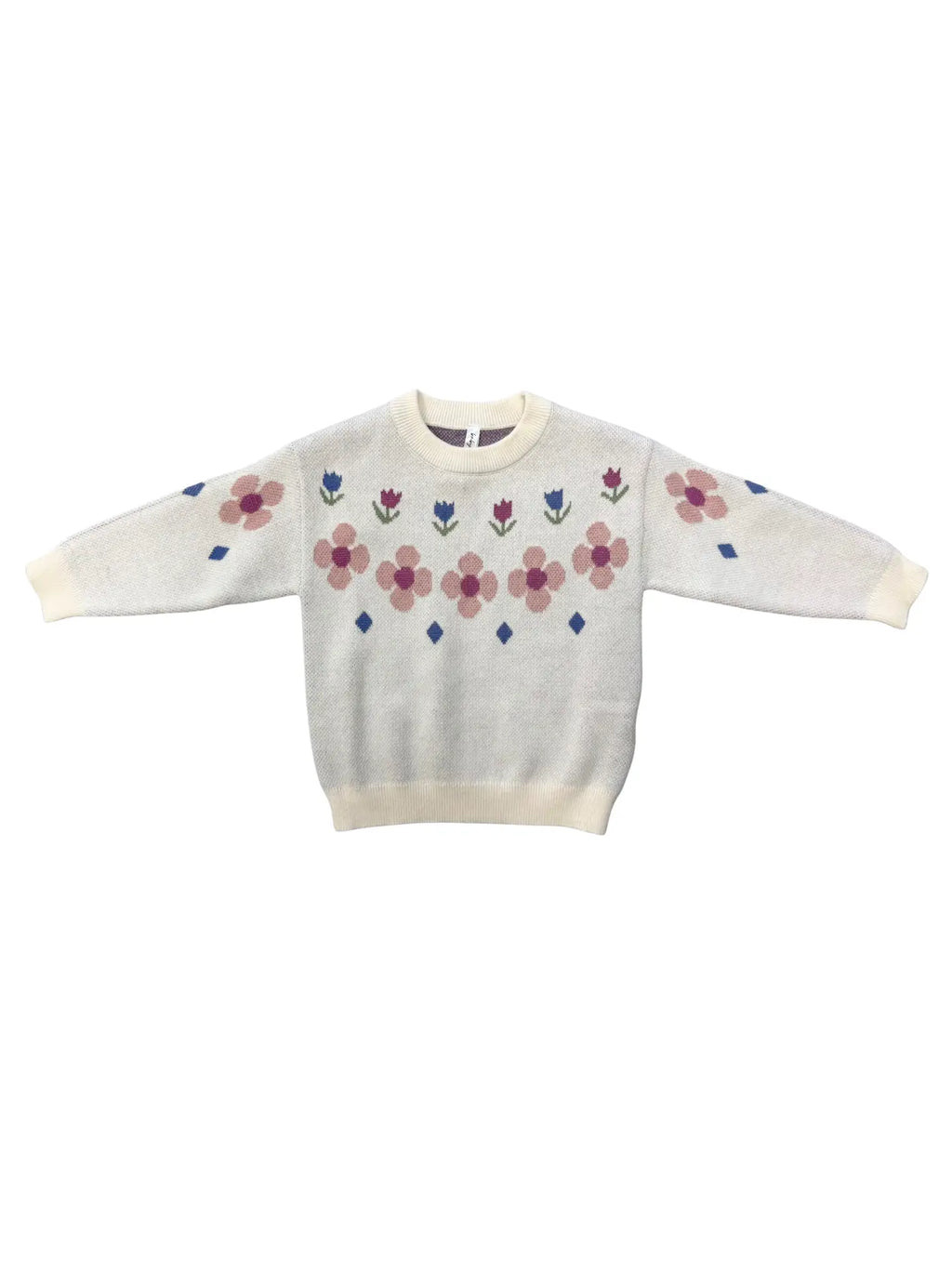 KNIT SWEATER -  Tulip Intarsia