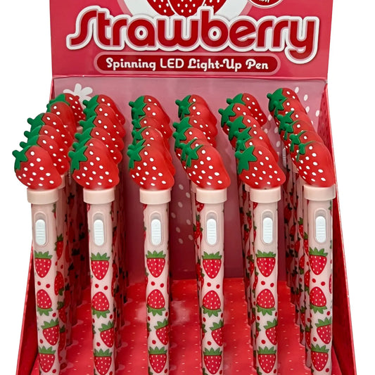 Strawberry Spinning Led Light-Up Pen