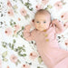 Millie's Dusty Rose Garden Oversized Swaddle Blanket