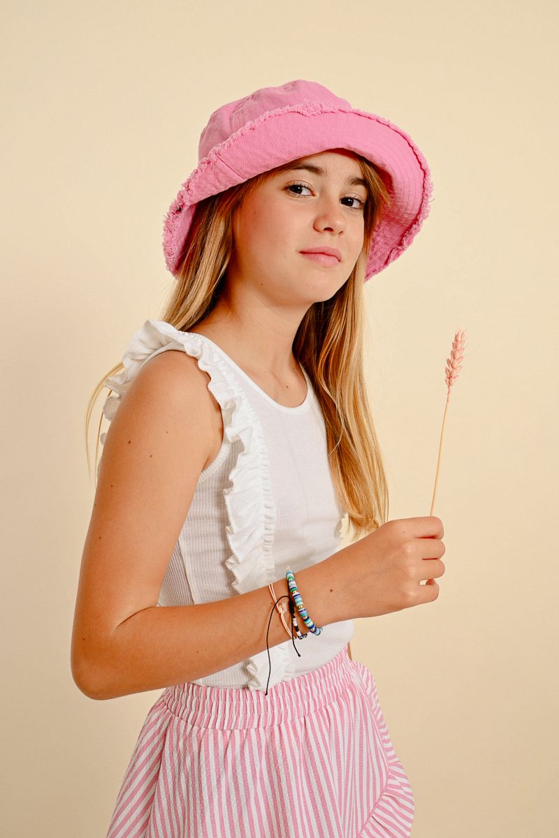 GIRLS KNITTED TANK TOP - White