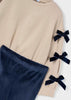 Girl Bow Sweatshirt and Leggings Set