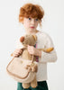 Faux-fur bag with charms