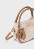 Faux-fur bag with charms