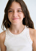 Girl Ribbed Tank Top - bone