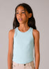 Girl Ribbed Tank Top - Black