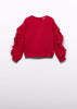 Girl Sweatshirt with Tulle Ruffle