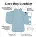 Sleep Bag Swaddler in Dusty Blue