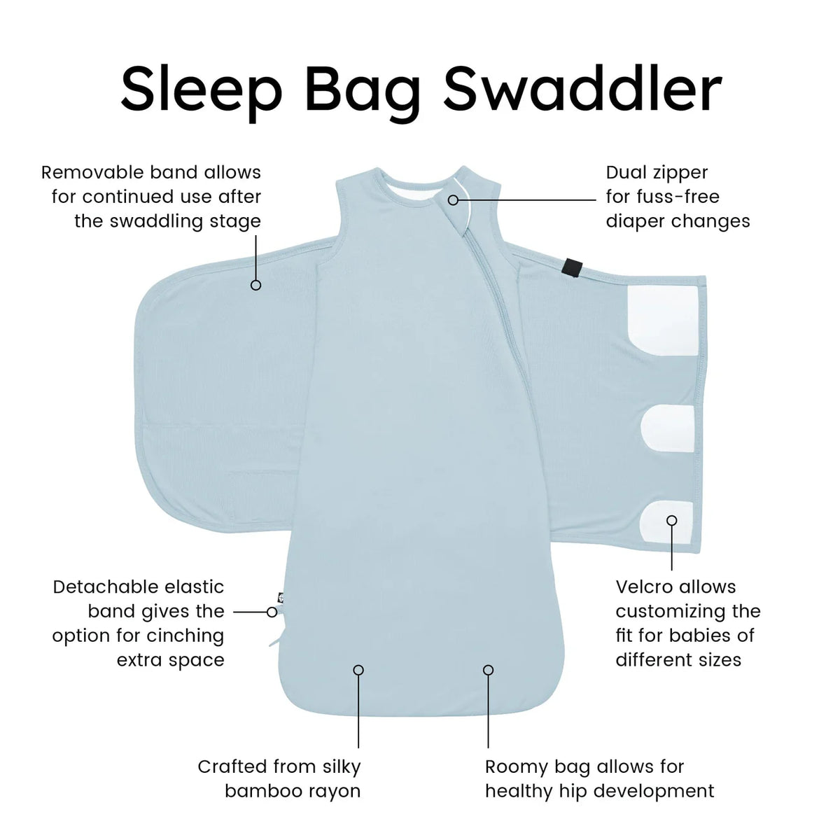 Sleep Bag Swaddler in Fog 1.0 XS