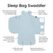 Sleep Bag Swaddler in Fog 1.0 XS