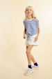 Girls Striped Knitted Tee