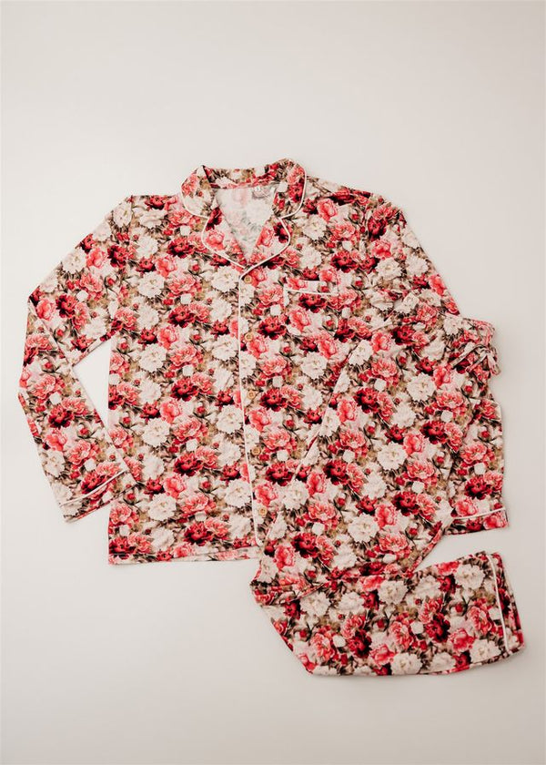 Crimson Bloom Mom PJ Set