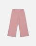 Waffle Flare Leg Pants Dusty Pink