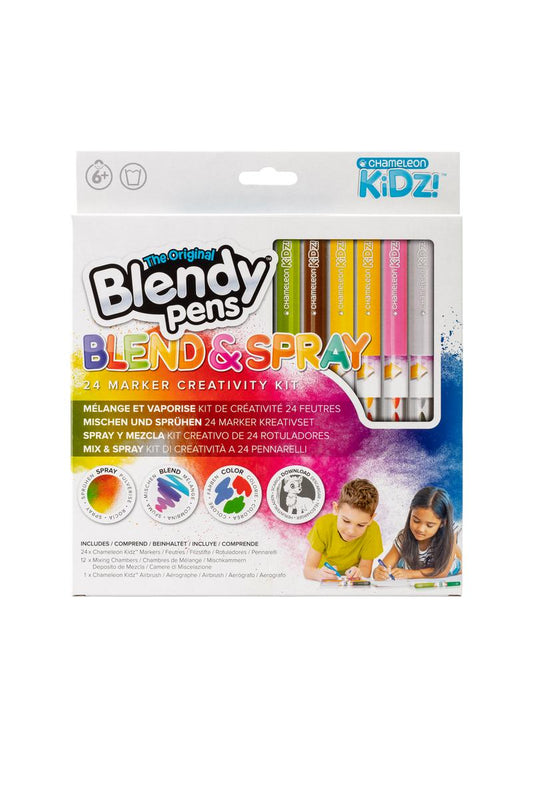 The Original Blendy™ Pens 'Blend & Spray' 24 Marker Creativity Kit