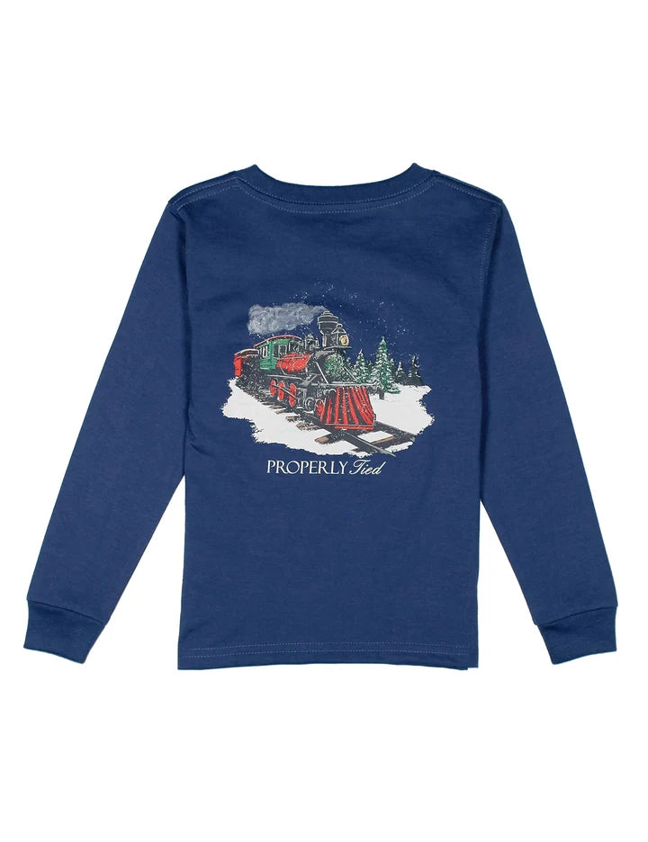 Boys Pt Express LS River Blue