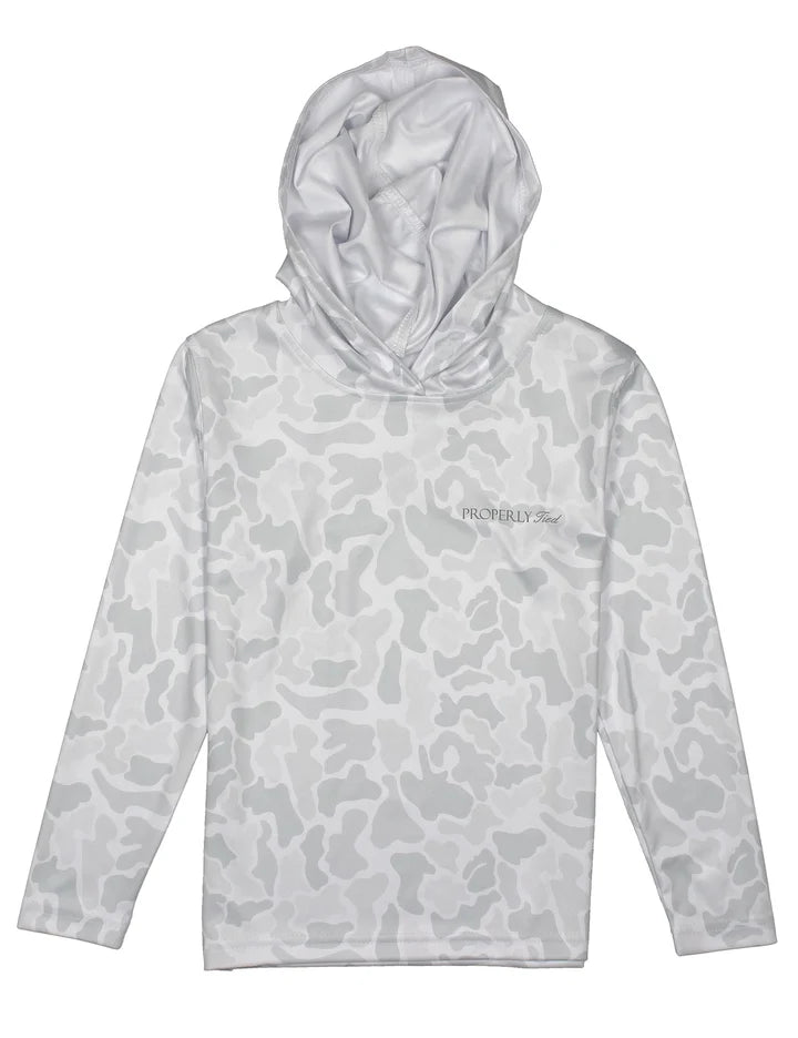 Boys Sportsman Performance Hoodie Snow Camo