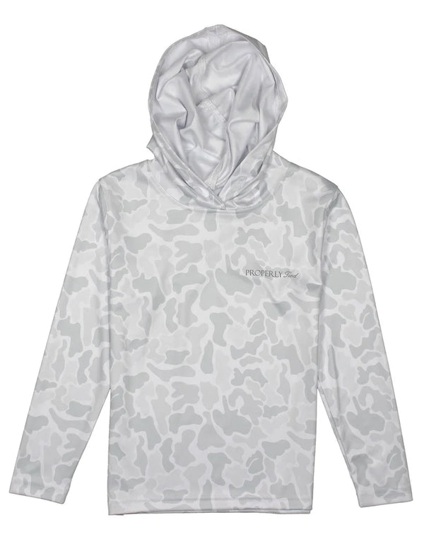 Boys Sportsman Performance Hoodie Snow Camo