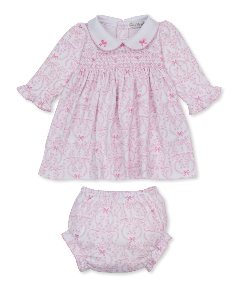 Delicate Blooming Bows Dress -Pink