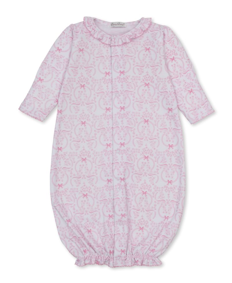Delicate Blooming Bows Pink Convertible Gown - Pink
