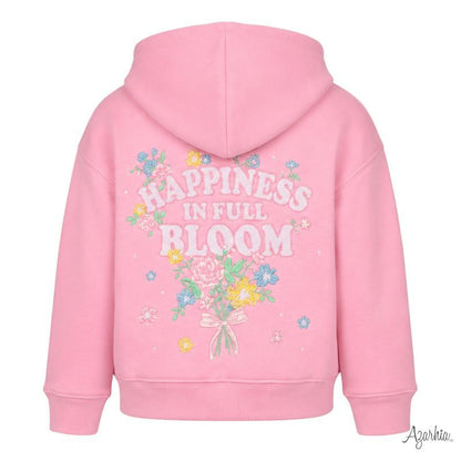 Embroidered Happiness in Bloom Hoodie Sweatshirt