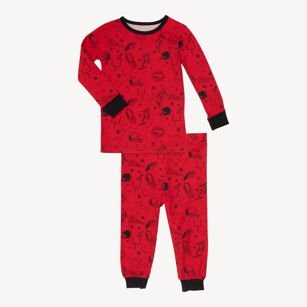 red game day modal magnetic no drama pajama long sleeve set