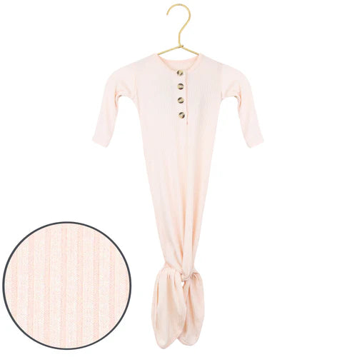 Rosie Ribbed Knotted Gown - Newborn-3 Month