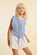 Girls Striped Knitted Tee