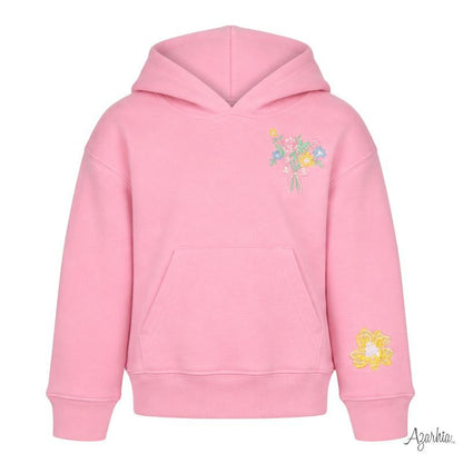 Embroidered Happiness in Bloom Hoodie Sweatshirt