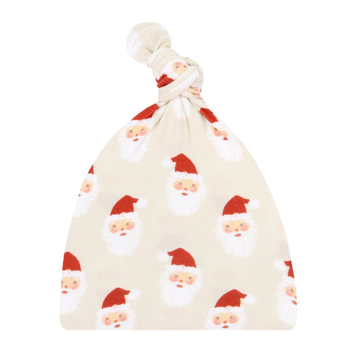 Santa Baby Top Knot Hat Newborn-3 Month