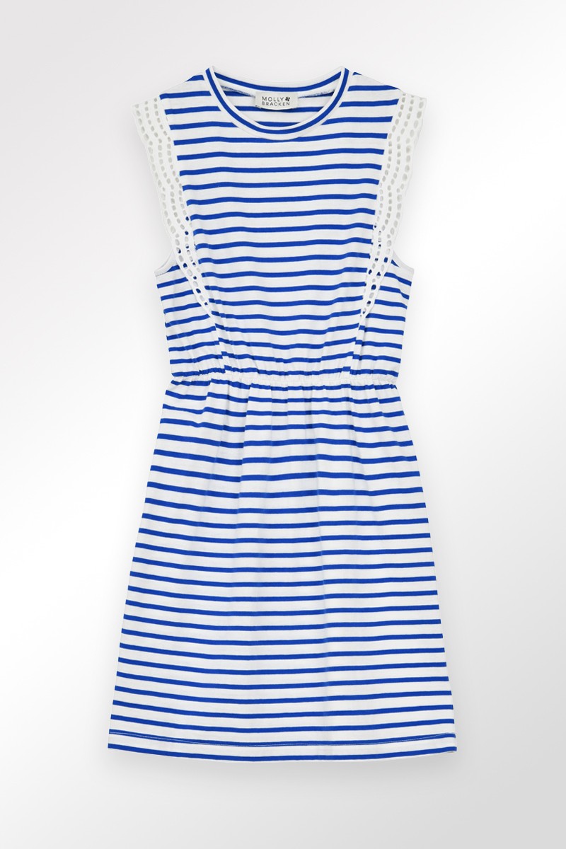Girls Striped Knitted Dress
