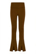 Adele Split Flare Leggings Brown